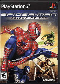 Spiderman Friend or Foe Playstation 2 US box art